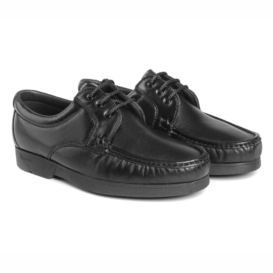 Par de zapatos cómodos de hombre con cordón, de color negro, modelo 4783 V2
