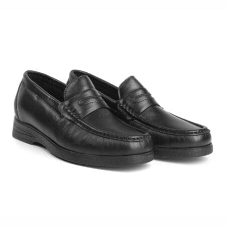 Par de zapatos cómodos de mujer tipo mocasín, de color negro, modelo 5224 Noe V2