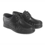 Par de zapatos cómodos de mujer con cordón, de color negro, modelo 5227 Noe V2