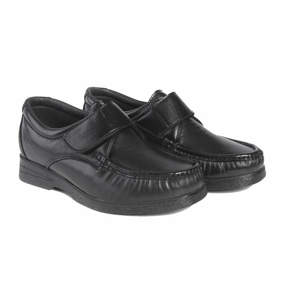 Par de zapatos cómodos de mujer con velcro de color negro, modelo 5235 Noe V2