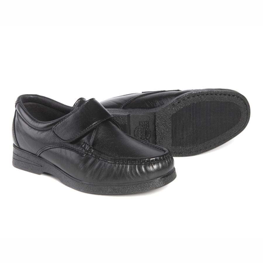 Par de zapatos cómodos de mujer color negro con velcro, modelo 5235 Noe V3