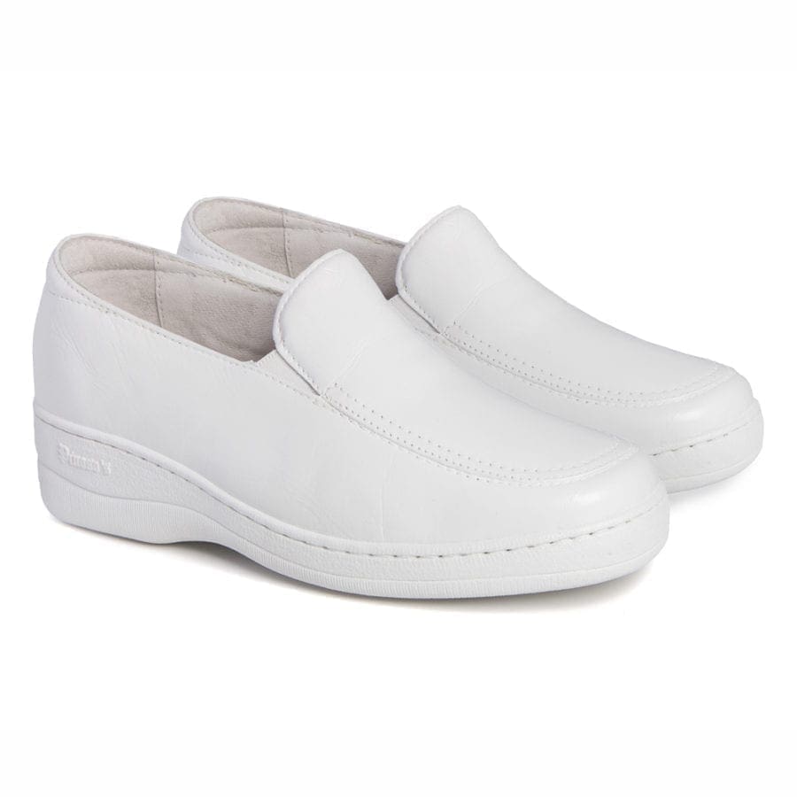 Par de zapatos cómodos de mujer con ajuste elástico de color blanco, modelo 5487 V2