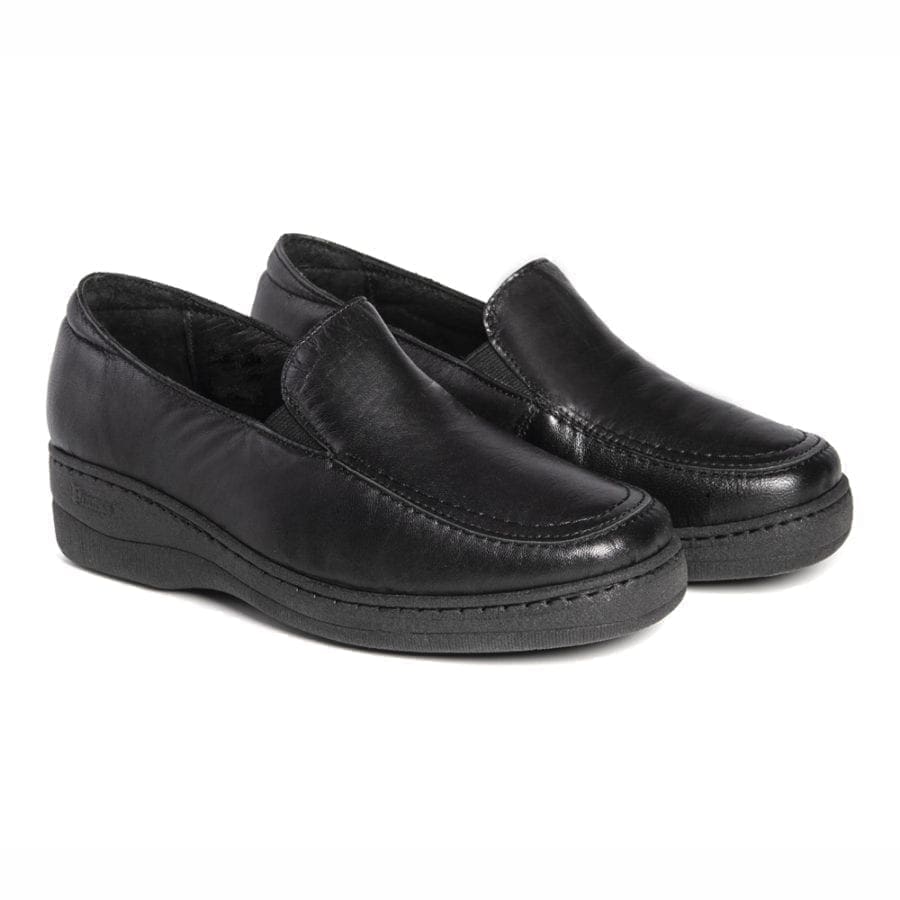 Par de zapatos cómodos de mujer con ajuste elástico de color negro, modelo 5487 V2