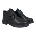 Par de botines cómodos para hombre con velcro, color negro, modelo 6211-H