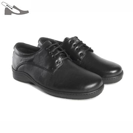 Par de zapatos cómodos con cordón para hombre, color negro, modelo 6789-H V2