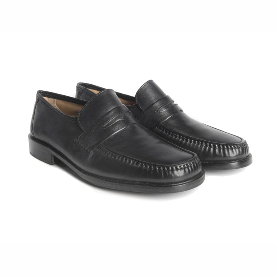 Par de zapatos de vestir para hombre con piel de vacuno, de color negro, modelo 82002 Napa V2