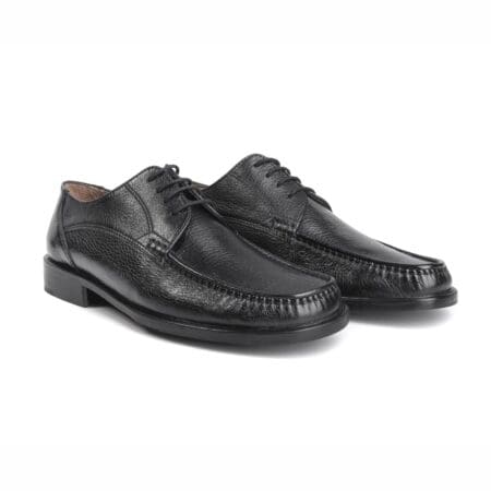Par de zapatos de vestir para hombre con piel de ciervo, de color negro, modelo 82005 Ciervo V2