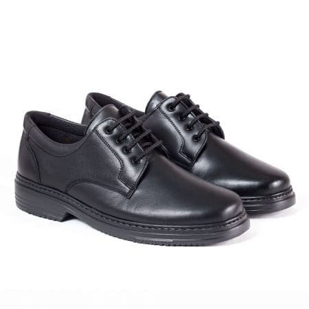 Par de zapatos para hombre con cordón y horma extra ancha, color negro, modelo 5975-H CLINK V2