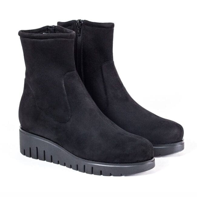 Par de botines cómodos de mujer con cremallera, modelo 8114 V2