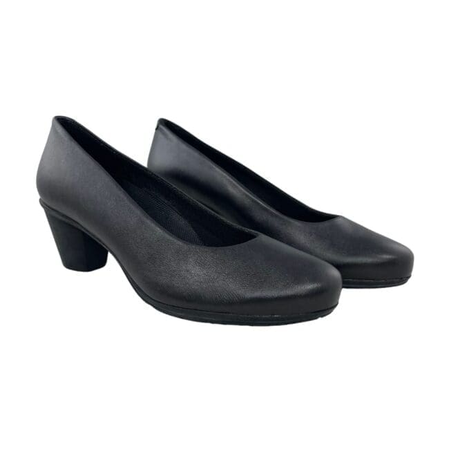 Women's comfortable high heels, in black, model 6865